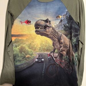 Wonder Nation Dinosaur and Helicopter Adventure Long Sleeve Tee